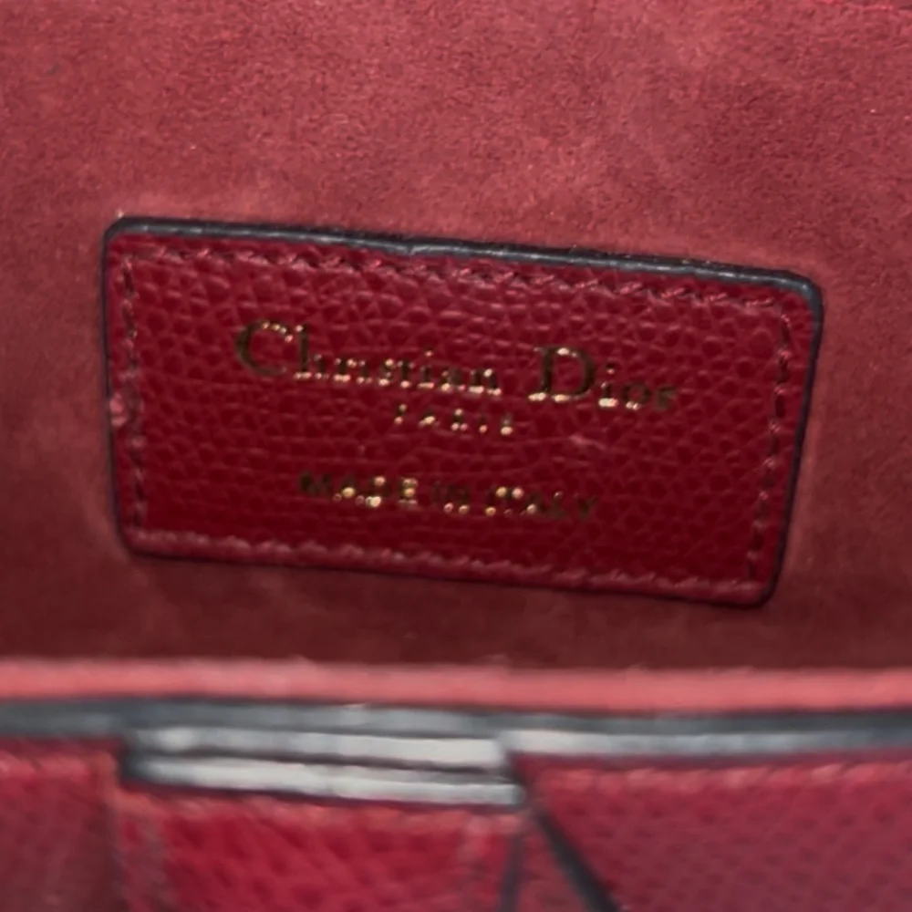 Dior Mini Red Saddle Bag - Picture 11 of 16